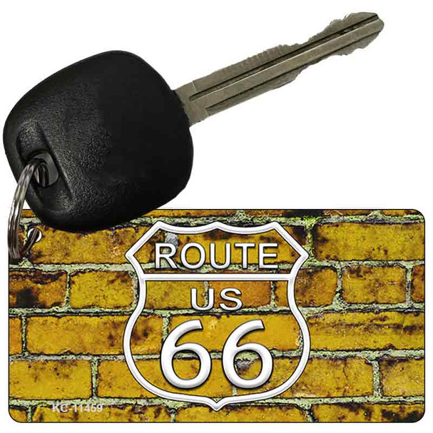 Route 66 Yellow Brick Wall Wholesale Novelty Metal Key Chain