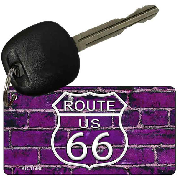 Route 66 Purple Brick Wall Wholesale Novelty Metal Key Chain
