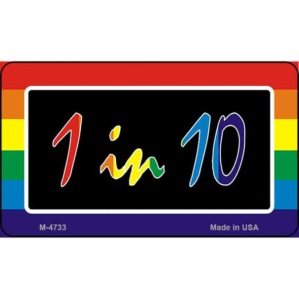 1 In 10 Rainbow Wholesale Novelty Metal Magnet