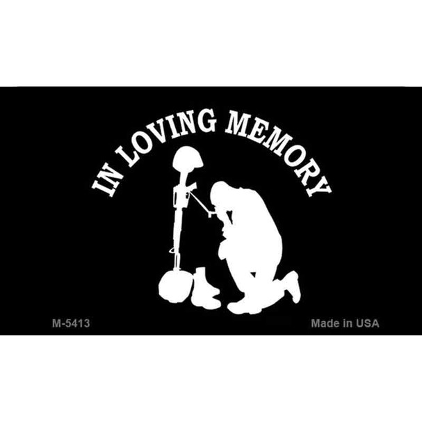 In Loving Memory Kneeling Wholesale Novelty Metal Magnet