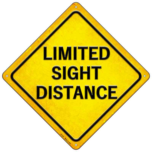 Limited Sight Distance Wholesale Novelty Metal Crossing Sign