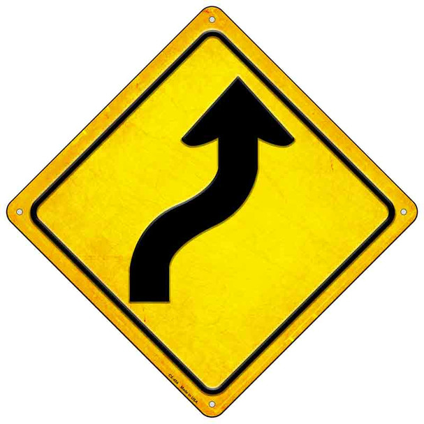 Curve Right Wholesale Novelty Metal Crossing Sign