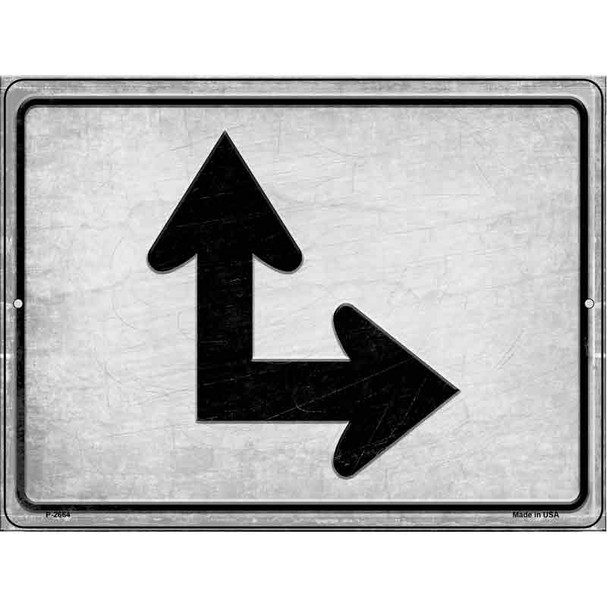 Right and Up Arrow  Wholesale Novelty Metal Parking Sign