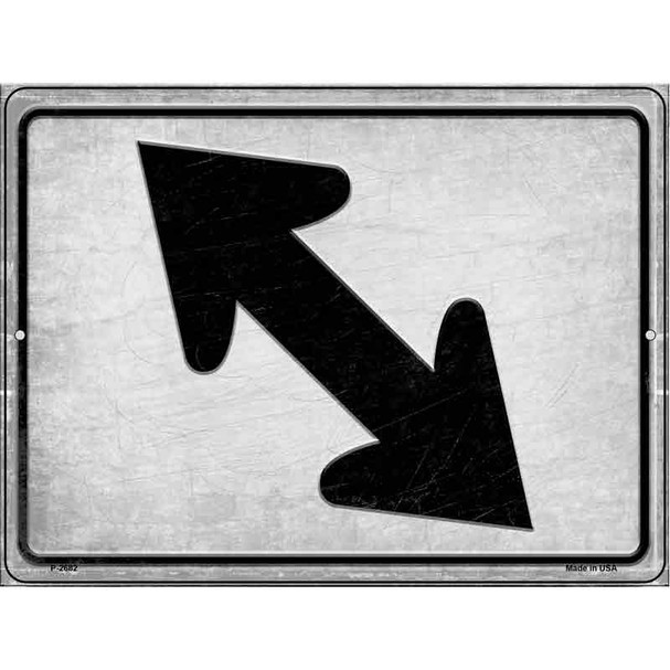 Diagonal Left and Right Wholesale Novelty Metal Parking Sign