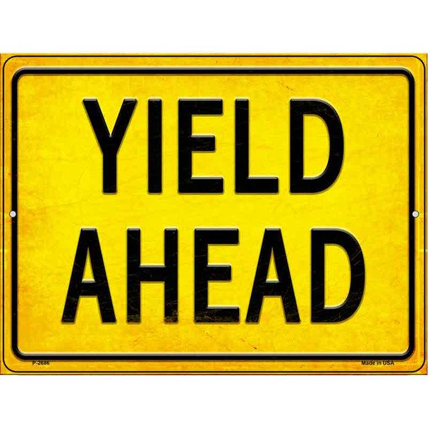 Yield Ahead Wholesale Novelty Metal Parking Sign