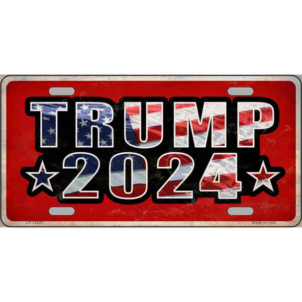 Trump 2024 Flag Wholesale Novelty Metal License Plate