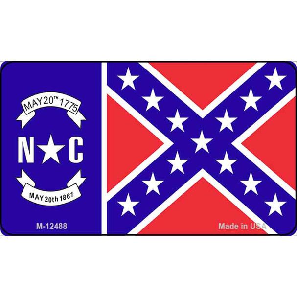 North Carolina Confederate Flag Wholesale Novelty Metal Magnet M-12488