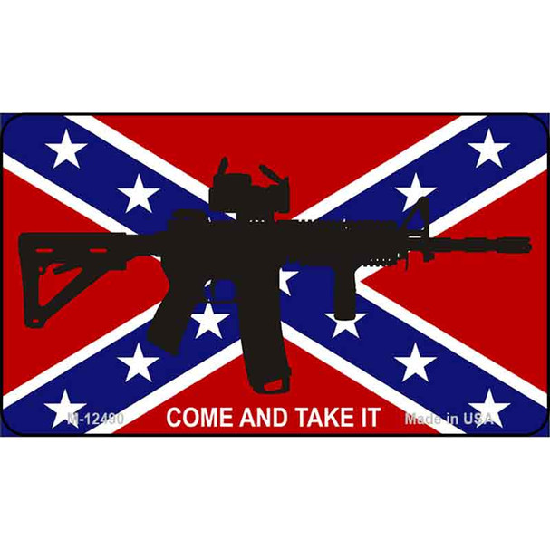 Come and Take It Confederate Flag Wholesale Novelty Metal Magnet M-12490