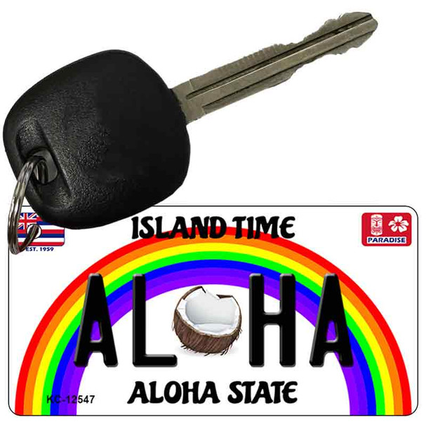 Aloha Coconut Hawaii Wholesale Novelty Metal Key Chain