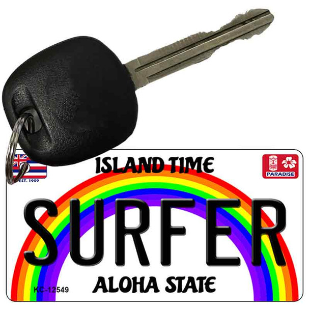 Surfer Hawaii Wholesale Novelty Metal Key Chain