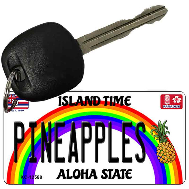 Pineapples Hawaii Wholesale Novelty Metal Key Chain