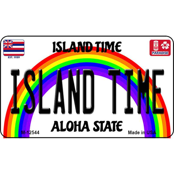 Island Time Hawaii Wholesale Novelty Metal Magnet M-12544