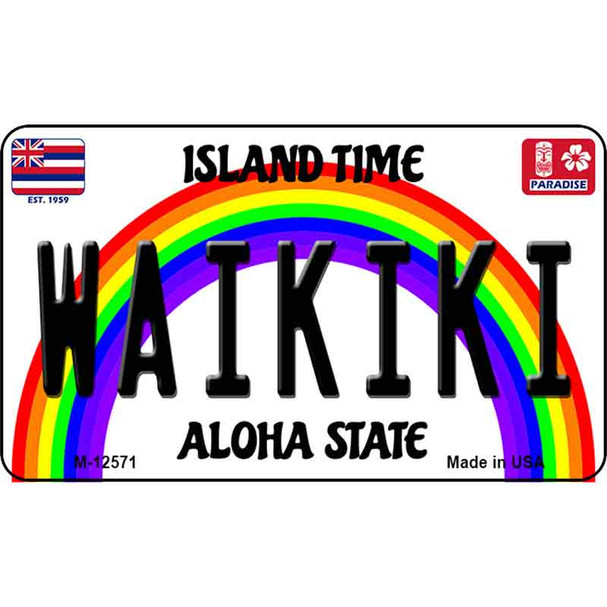 Waikiki Hawaii Wholesale Novelty Metal Magnet M-12571