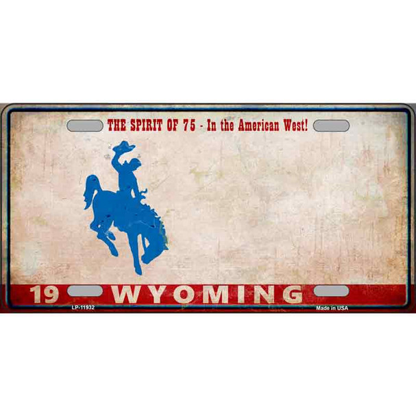 Wyoming Rusty Wholesale Novelty Metal License Plate