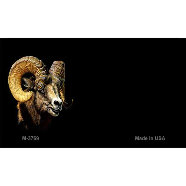 Big Horn Sheep Offset Wholesale Novelty Metal Magnet M-3769