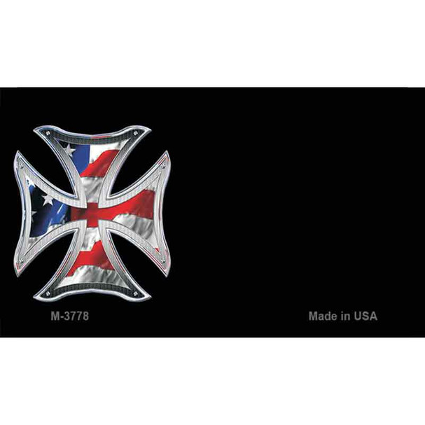 Patriotic Maltese Cross Offset Wholesale Novelty Metal Magnet M-3778