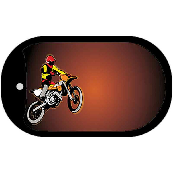 Dirt Bike Offset Wholesale Novelty Metal Dog Tag Necklace