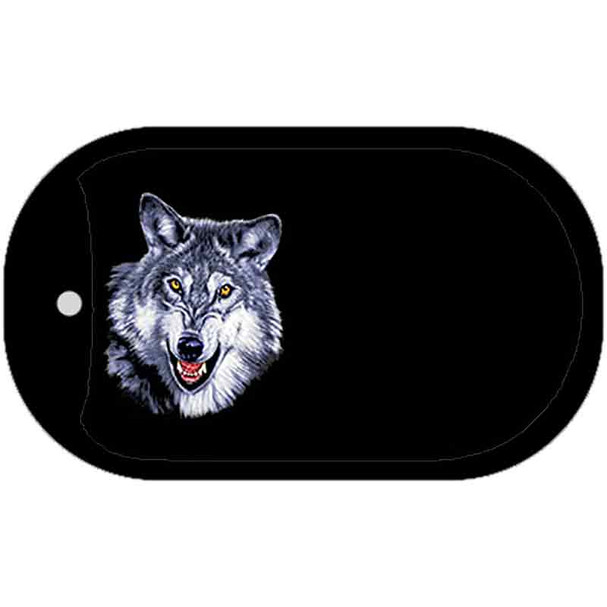 Wolf Offset Wholesale Novelty Metal Dog Tag Necklace