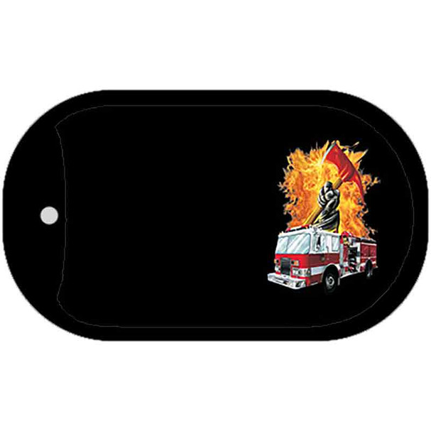 Fire Rescue Offset Wholesale Novelty Metal Dog Tag Necklace