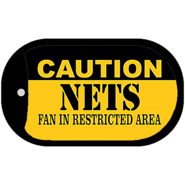 Caution Nets Fan Area Wholesale Novelty Metal Dog Tag Necklace