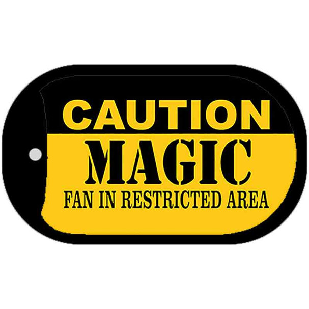 Caution Magic Fan Area Wholesale Novelty Metal Dog Tag Necklace