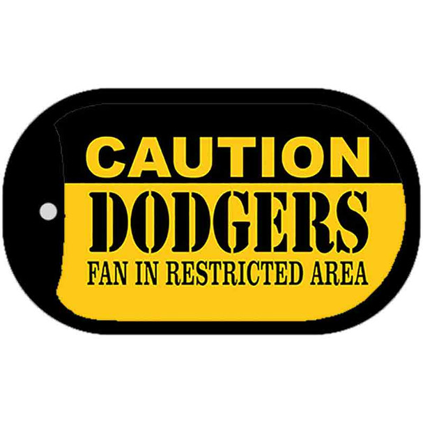 Caution Dodgers Fan Area Wholesale Novelty Metal Dog Tag Necklace