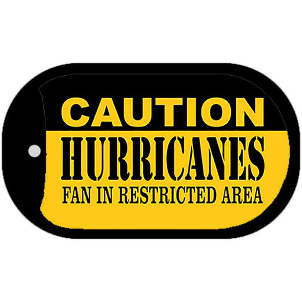 Caution Hurricanes Fan Area Wholesale Novelty Metal Dog Tag Necklace