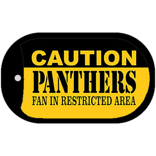 Caution Panthers Fan Area Wholesale Novelty Metal Dog Tag Necklace