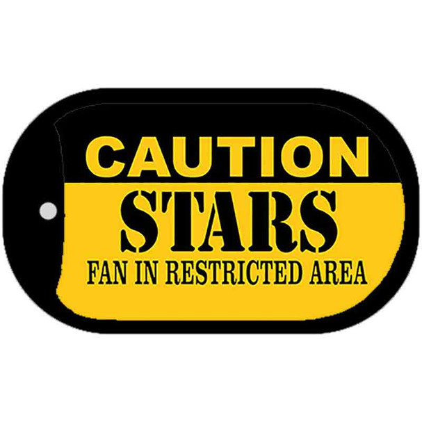 Caution Stars Fan Area Wholesale Novelty Metal Dog Tag Necklace