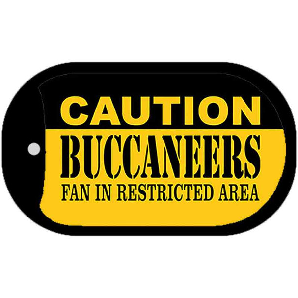 Caution Buccaneers Fan Area Wholesale Novelty Metal Dog Tag Necklace