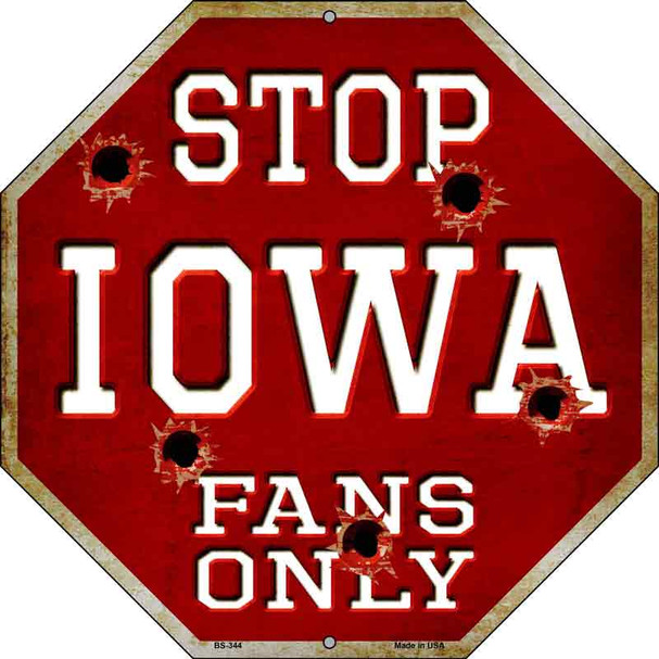 Iowa Fans Only Wholesale Metal Novelty Octagon Stop Sign BS-344