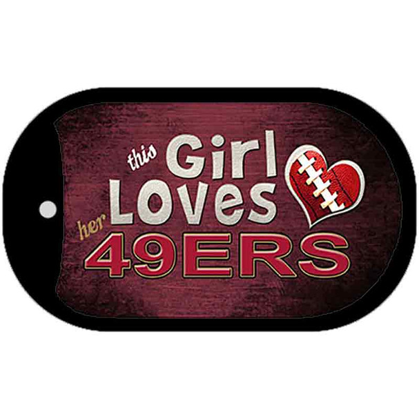 This Girl Loves Her 49ers Wholesale Novelty Metal Dog Tag Necklace