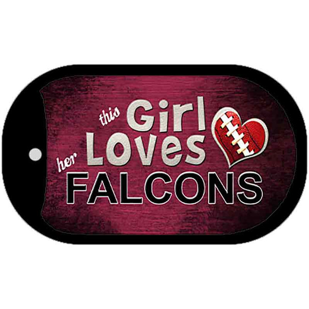 This Girl Loves Her Falcons Wholesale Novelty Metal Dog Tag Necklace