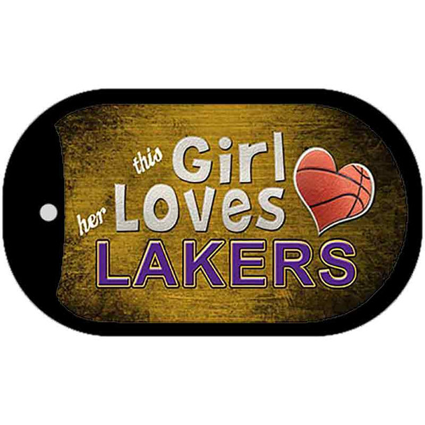 This Girl Loves Her Lakers Wholesale Novelty Metal Dog Tag Necklace