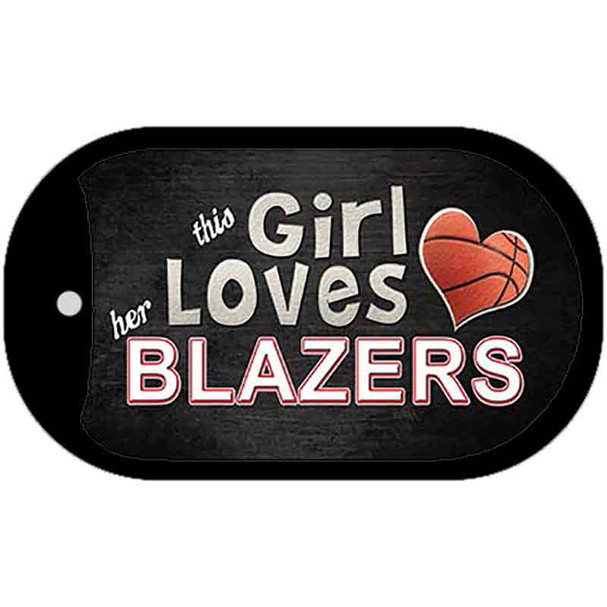This Girl Loves Her Blazers Wholesale Novelty Metal Dog Tag Necklace