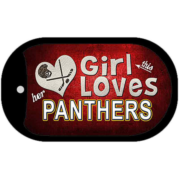 This Girl Loves Her Panthers Wholesale Novelty Metal Dog Tag Necklace DT-8449