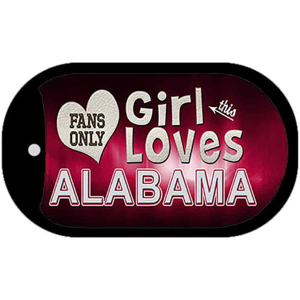 This Girl Loves Her Alabama Wholesale Novelty Metal Dog Tag Necklace