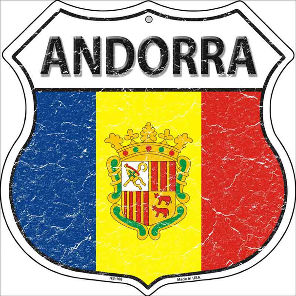 Andorra Country Flag Highway Shield Wholesale Metal Sign