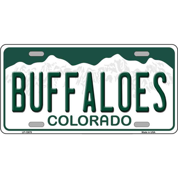 Buffaloes Wholesale Novelty Metal License Plate