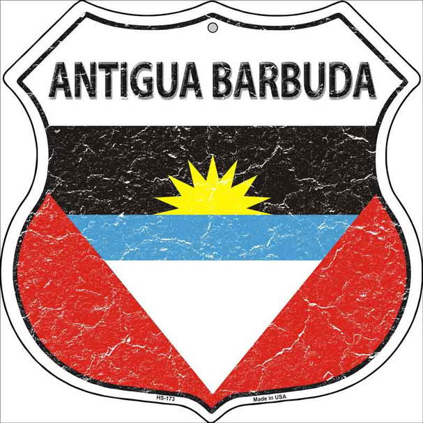 Antigua Barbuda Country Flag Highway Shield Wholesale Metal Sign