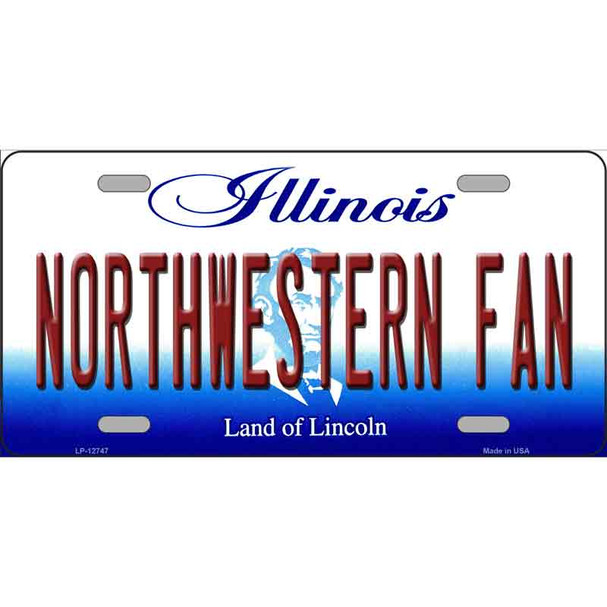 Northwestern Fan Wholesale Novelty Metal License Plate