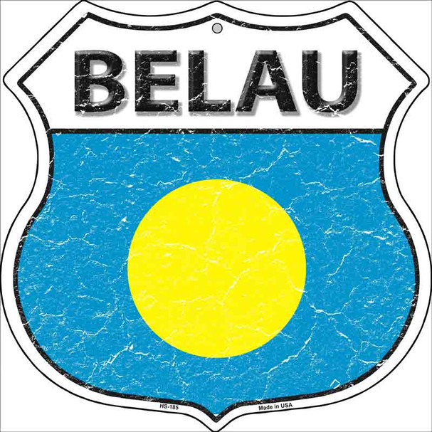 Belau Country Flag Highway Shield Wholesale Metal Sign