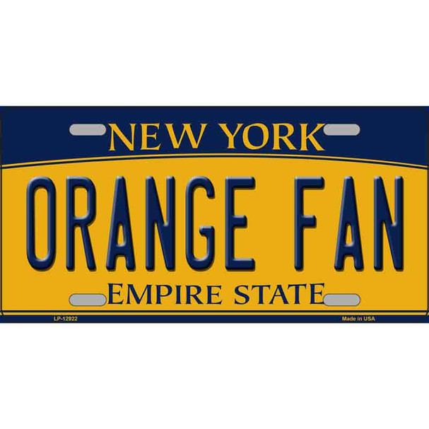 Orange Fan Wholesale Novelty Metal License Plate