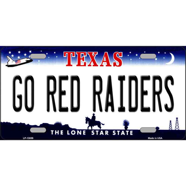 Go Red Raiders Wholesale Novelty Metal License Plate