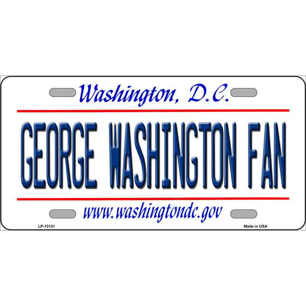 George Washington Fan Wholesale Novelty Metal License Plate