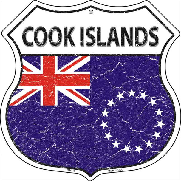 Cook Islands Country Flag Highway Shield Wholesale Metal Sign