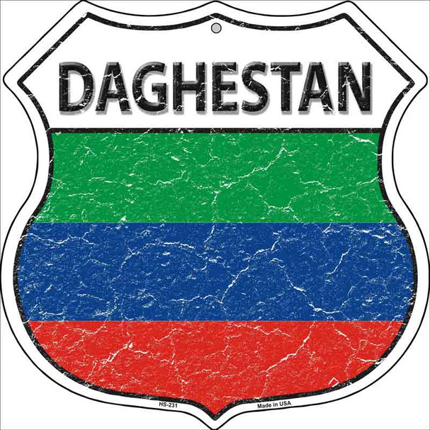 Daghestan Country Flag Highway Shield Wholesale Metal Sign