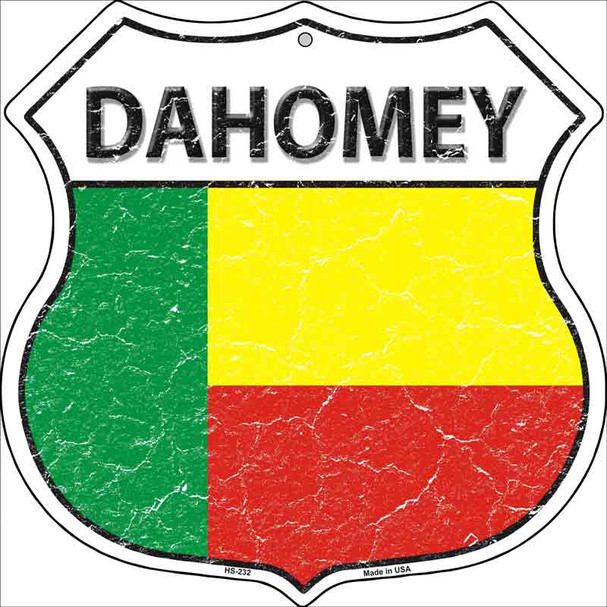 Dahomey Country Flag Highway Shield Wholesale Metal Sign