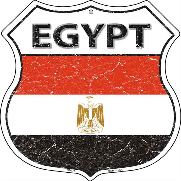 Egypt Country Flag Highway Shield Wholesale Metal Sign