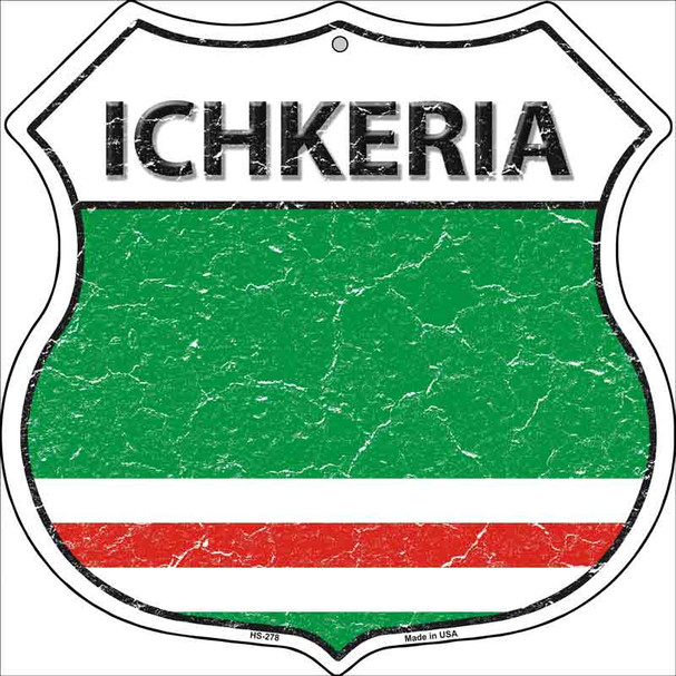 Ichkeria Country Flag Highway Shield Wholesale Metal Sign